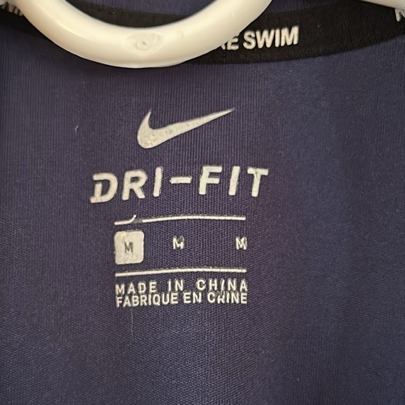 Men’s Nike Swim Dri-Fit UPF 40+ Blue Polyester Short Sleeve Shirt Size Medium - Picture 4 of 6